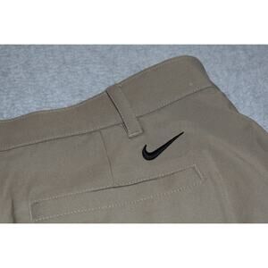 Nike Golf Pants Mens Size 36 x 32 Tan Dri-Fit Performance Polyester Flat Front